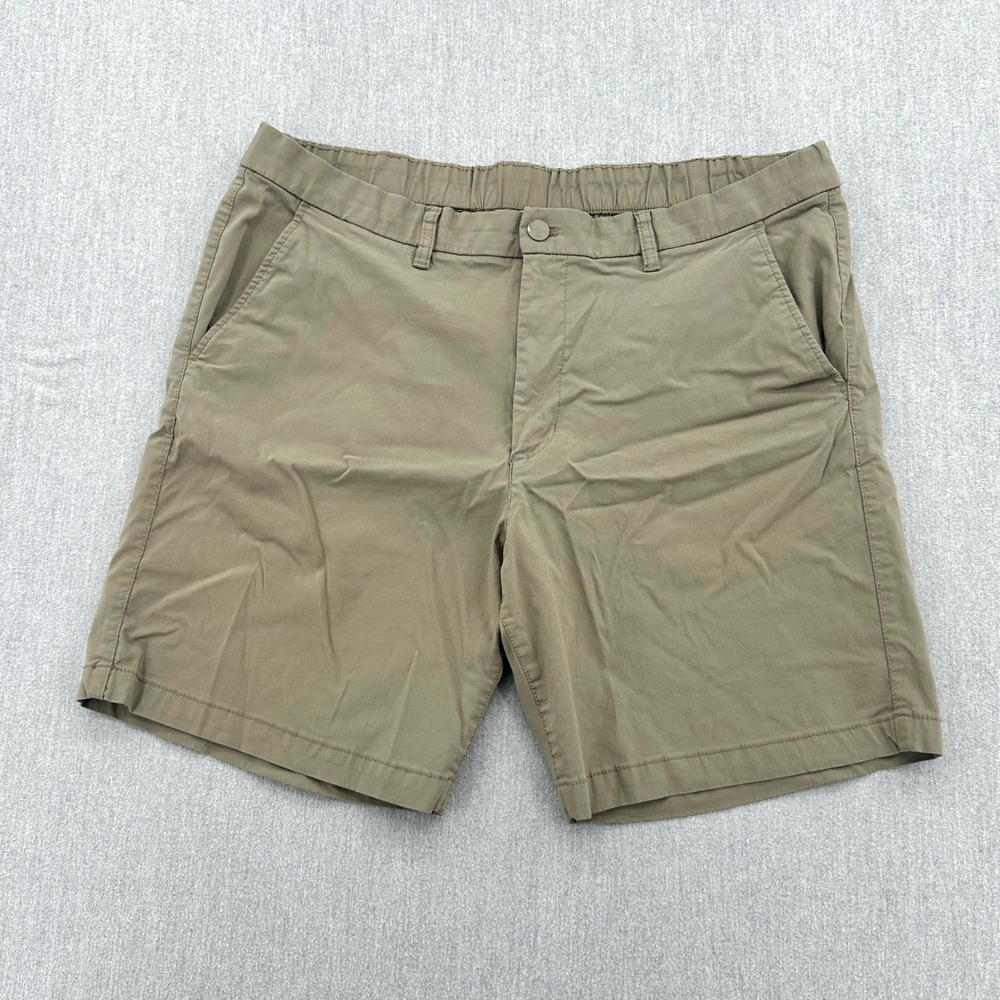 Weatherproof Vintage Shorts Mens 38 Green Flat Front Stretch Comfort Waist 9"